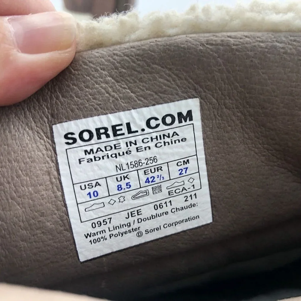 Sorel Boots Womens 10 EU 42 Helen Of Tundra Shearling Fleece & Brown Leather - Picture 6 of 12